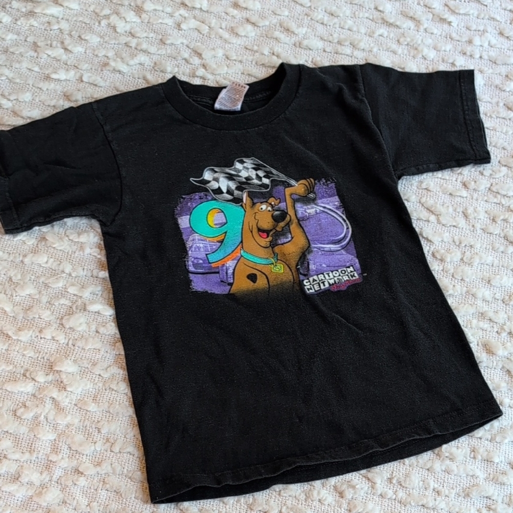 Scooby Doo NASCAR Y2K Cartoon Network Boys 10/12 Tee Wacky Racing